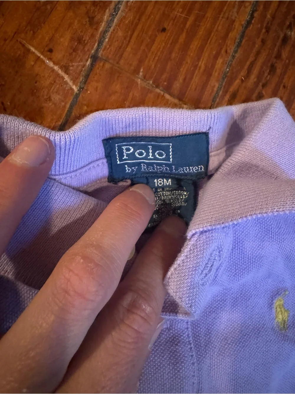Ralph Lauren Lavender Polo with Yellow Pony